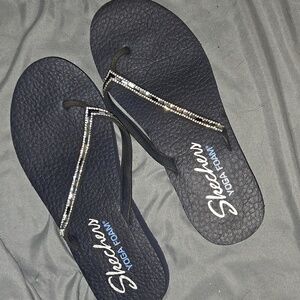 Skechers Yoga Foam Rhinestone Flip Flops